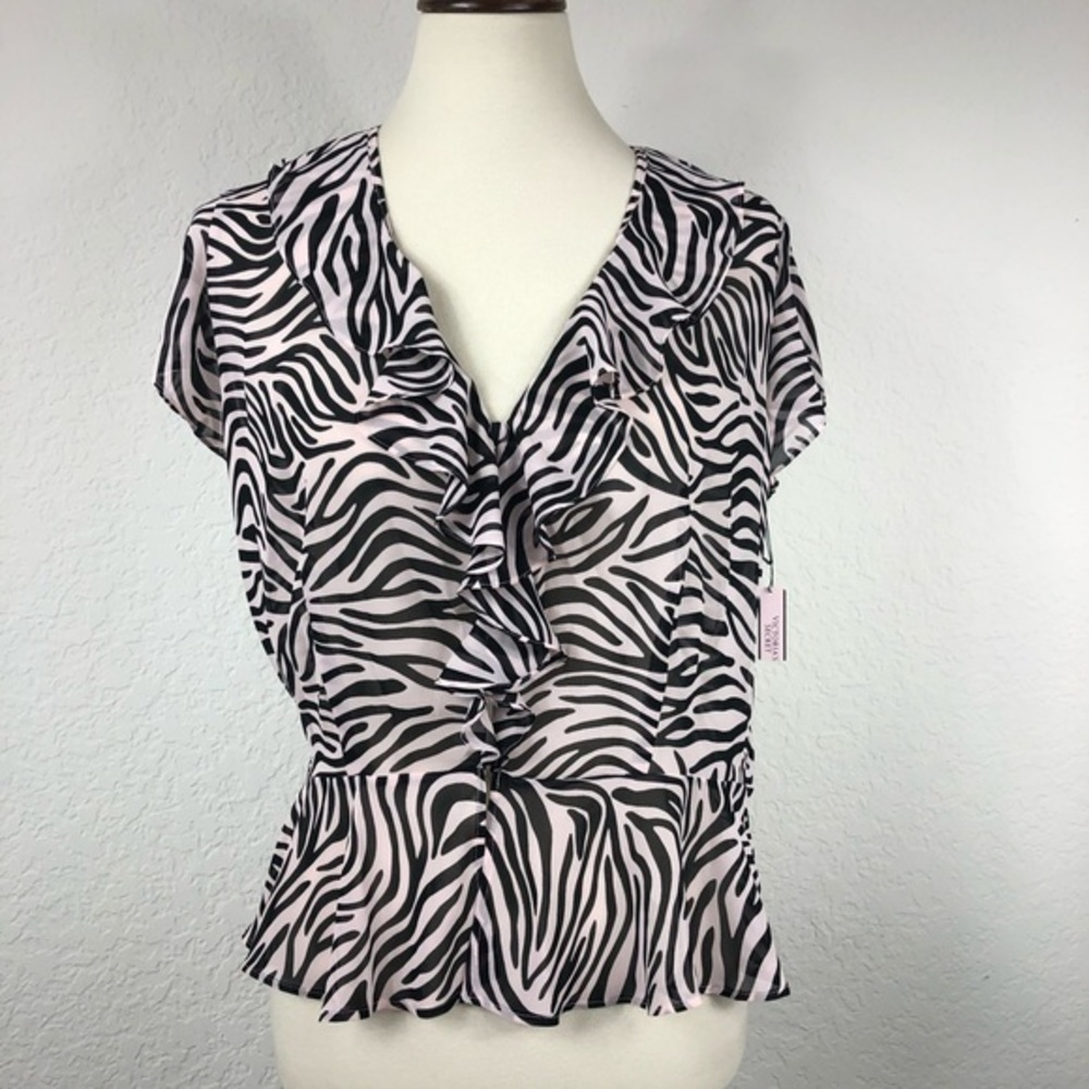 Victoria’s Secret Women’s Animal Print Blouse Sz L